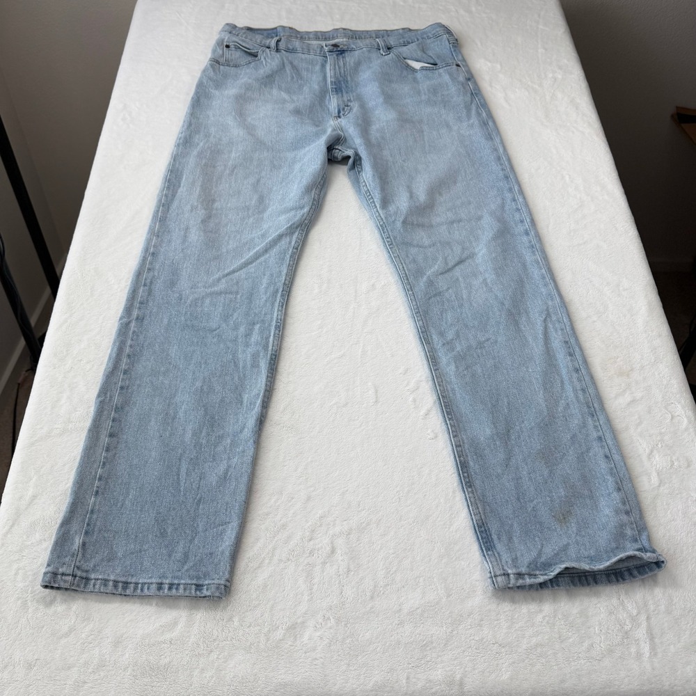 Wrangler Jeans Mens 38x32 Light Blue Good Premium Quality Straight Leg 1096FXVBI